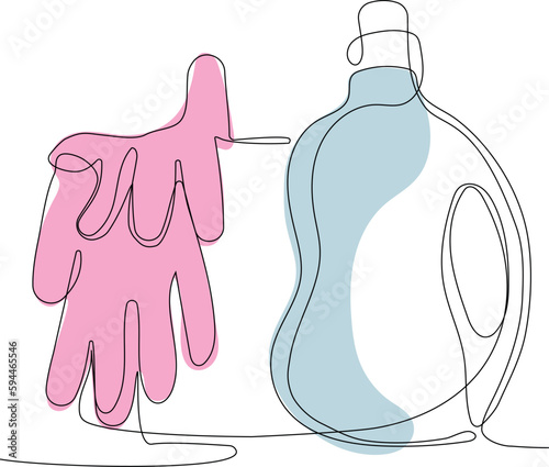 Home cleaning service landing page design concept, illustration of janitors with cleaning tools. Vector illustration