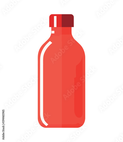 red bottle template icon design