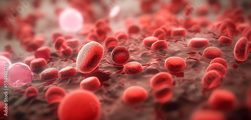 Human red blood cells erythrocytes. abstract medical science background