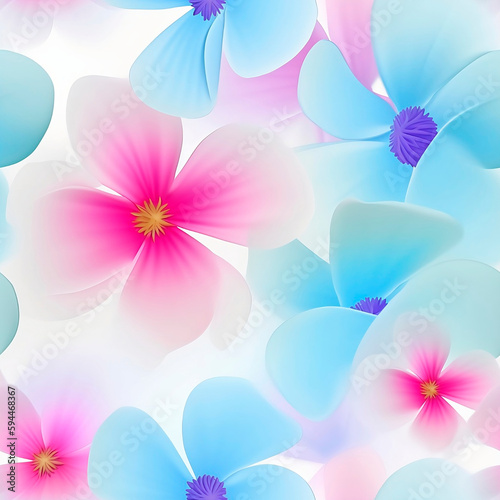 Fototapeta Naklejka Na Ścianę i Meble -  Delicada Textura Floral Sem Emenda (seamless) - Padrão Botânico Artístico