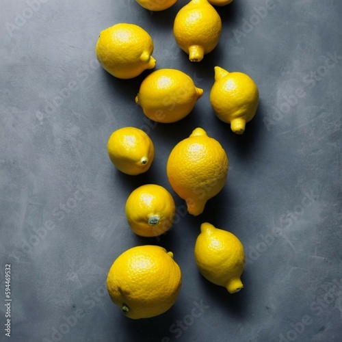 lemons on a black background