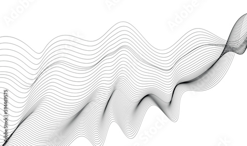 lines wave abstract stripe design. Curvy White Surfaces. Modern Abstract Background. Digital frequency track equalizer. Stylized line art background. Vector digital art banner