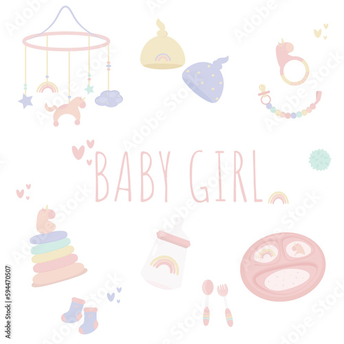 baby showers set for girl newborn