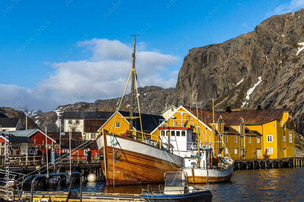 Norway, Lofoten Islands. The fishing village of Nusfjord