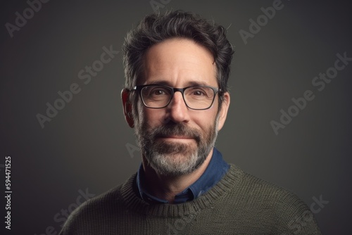 Portrait of a middle-aged man wearing glasses and a sweater © Robert MEYNER