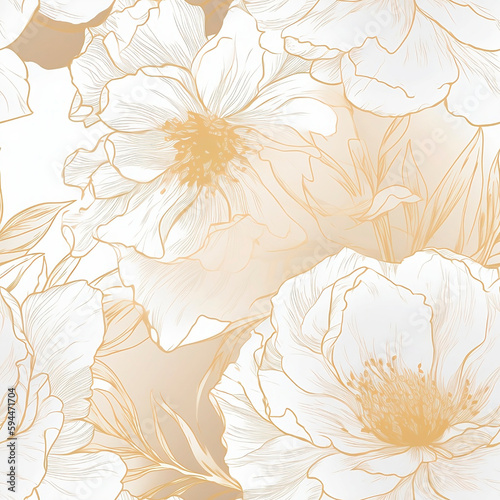 Delicada Textura Floral Sem Emenda (seamless) - Padrão Botânico Artístico