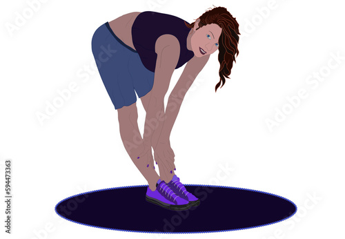 Back exercises in the position of bending to the ground