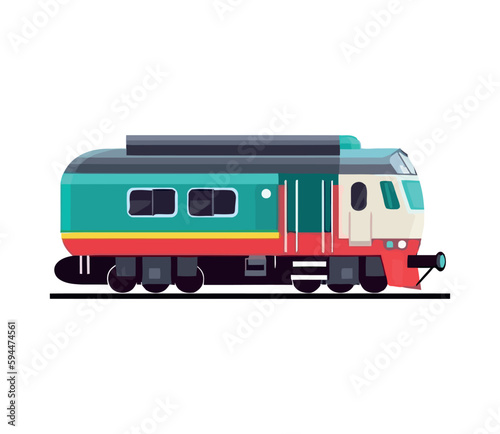 Modern train speed on railroad track