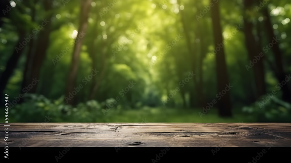 morning in the forest mockup
