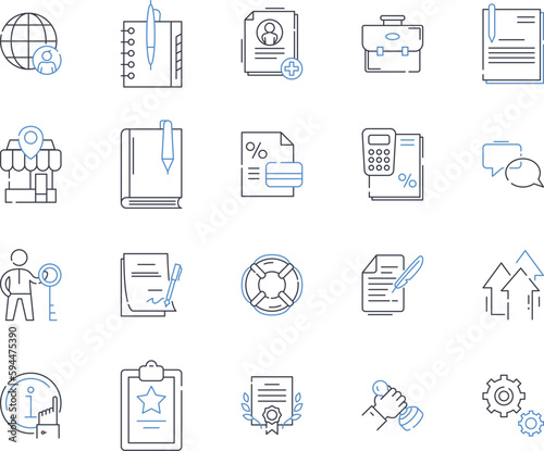 Music instruments line icons collection. Piano, Guitar, Violin, Saxoph, Trumpet, Flute, Drums vector and linear illustration. Bass,Harp,Cello outline signs set