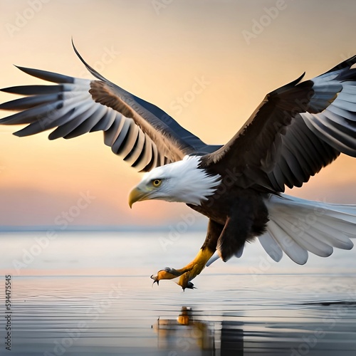 bald eagle in flight © Sameh
