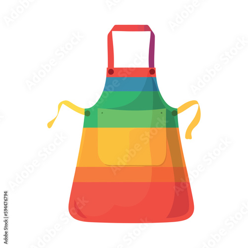 Kitchen utensil multi colored apron