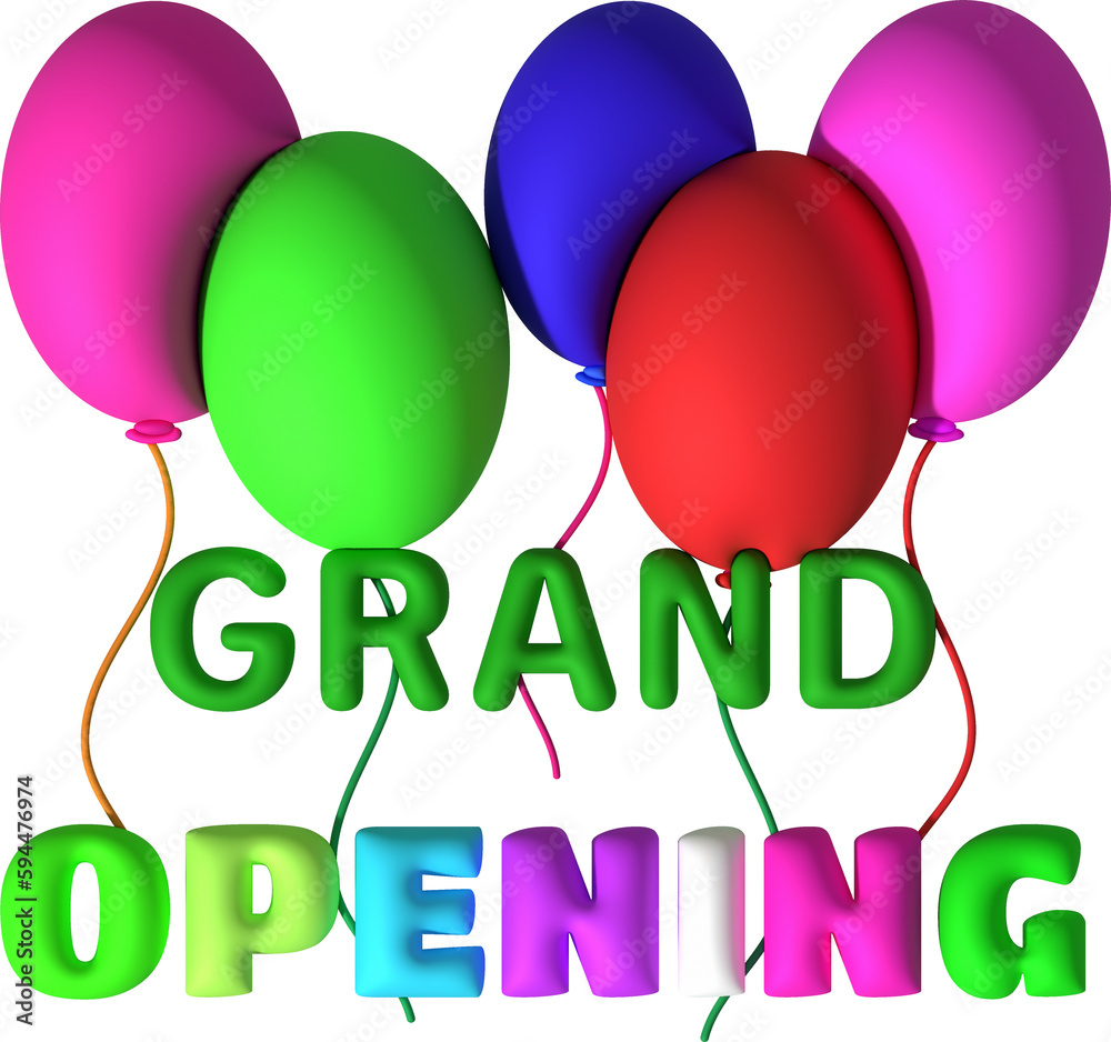 business grand opening hours icon shop e-commerce illustration 3d business grand opening hours icon shop e-commerce illustration 3d