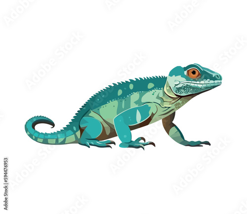 cartoon lizard gecko tropical