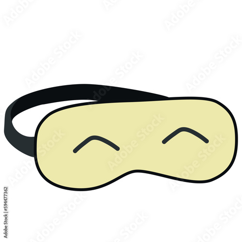 Isolated colored travel blindfold icon Vector