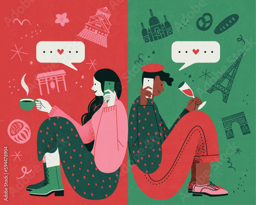 Long distance couple stay connected