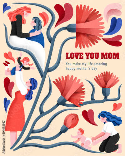 Mom and daughter interaction poster