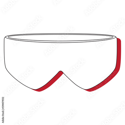 Isolated monochrome travel blindfold icon Vector