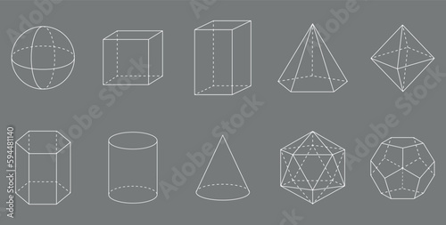 Quadro su tela 3D geometric shapes
