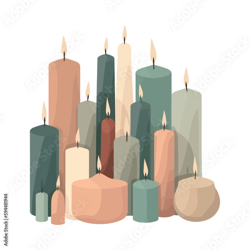 Celebration of spirituality with glowing candlelight backdrop