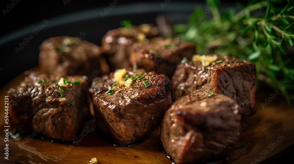 Sirloin Steak Bites with Garlic Butter Sirloin Steak Bites with Garlic Butter
