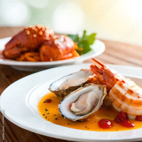 A Luxurious Seafood Extravaganza.Generative AI