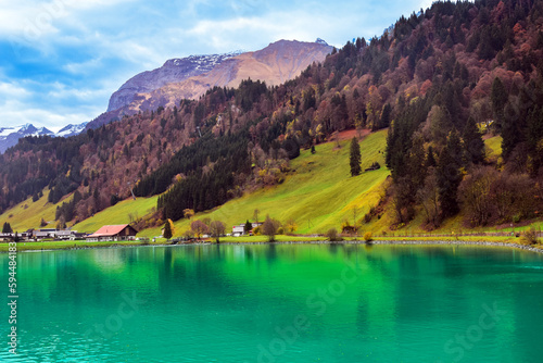 Der Eugenisee bei Engelberg im Kanton Obwalden (Schweiz) photo