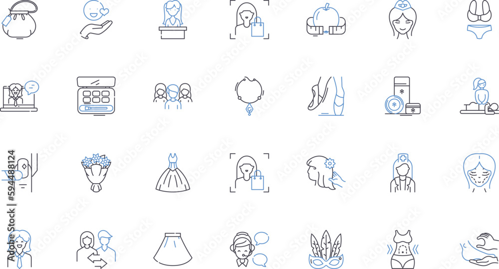 Chicks line icons collection. Fluffy, Peeping, Hatchling, Fuzzy, Yellow, Clucking, Soft vector and linear illustration. Cheeping,Beaked,Downy outline signs set