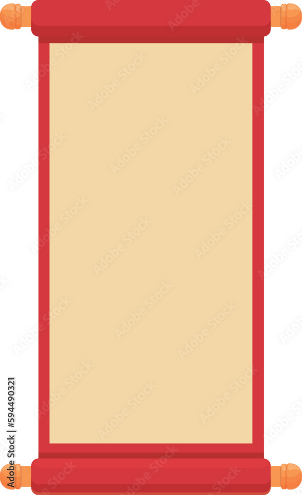 Chinese scroll with red and yellow color in papercut style. Suitable for graphic, banner, card, flyer and many purpose Chinese scroll with red and yellow color in papercut style. Suitable for graphic, banner, card, flyer and many purpose