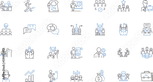 Maturation process line icons collection. rowth, Development, Evolution, Maturity, Progression, Transformation, Advancement vector and linear illustration. Improvement, Change, Progress outline signs