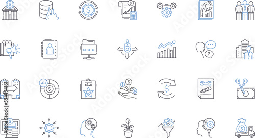 Wholesale supplier line icons collection. Bulk, Distribution, Purchasing, Reseller, Stockist, Wholesale, Dealer vector and linear illustration. Supplier,Imports,Export outline signs set