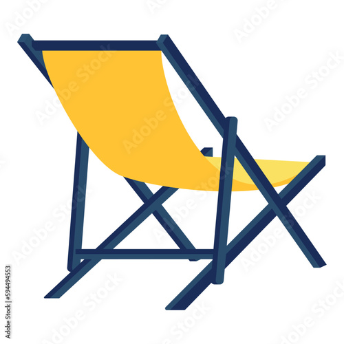 Isolated colored summer chair icon Vector