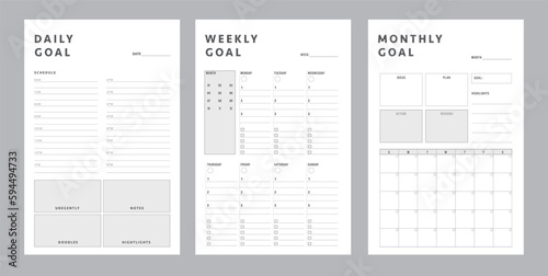 Daily and weekly and monthly planner.