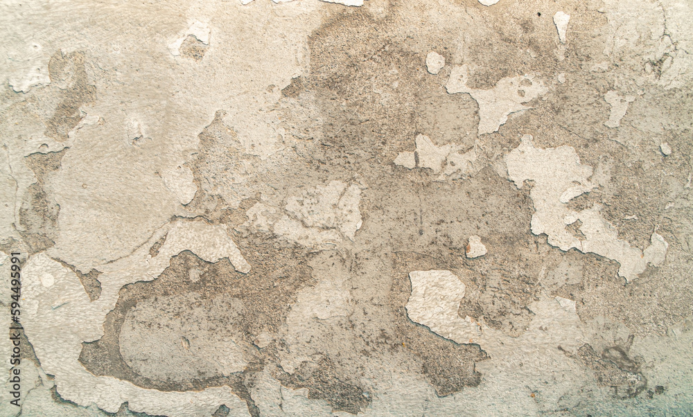 Obraz premium Abstract for background Vintage concrete wall background cracked old wall paint shattered. The walls peel off due to aging and moisture on the walls for a long time.