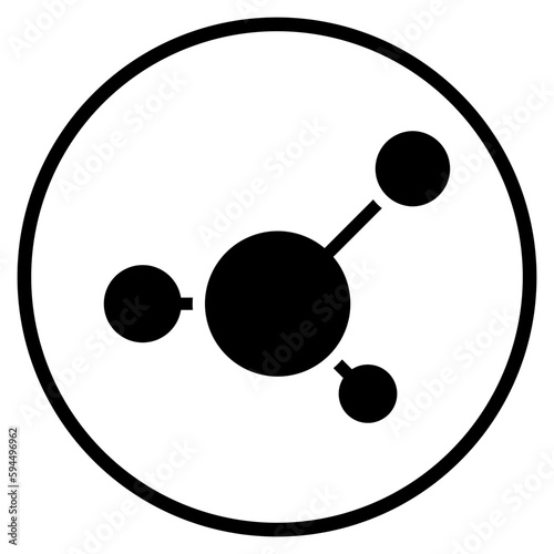 molecules glyph icon