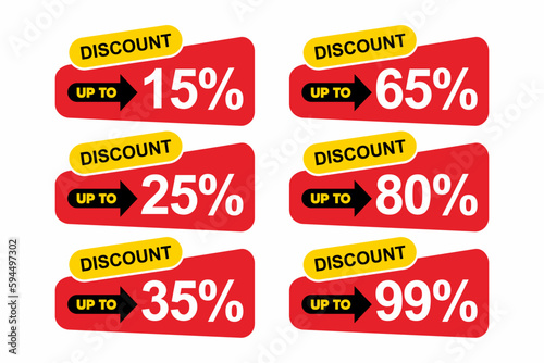 Discount Label Red Vector Eps 1