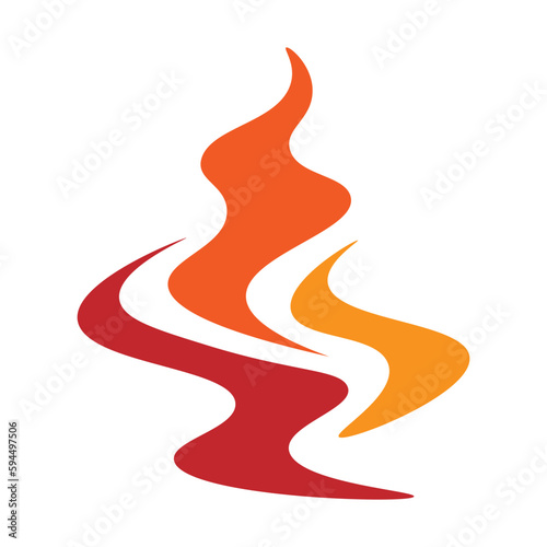 fire vector illustration isolated on white background.EPS file