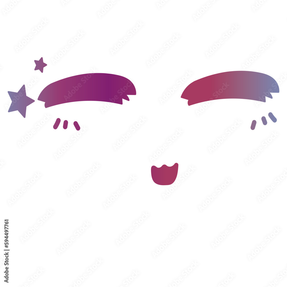 Kawaii face silhouette Kawaii face silhouette