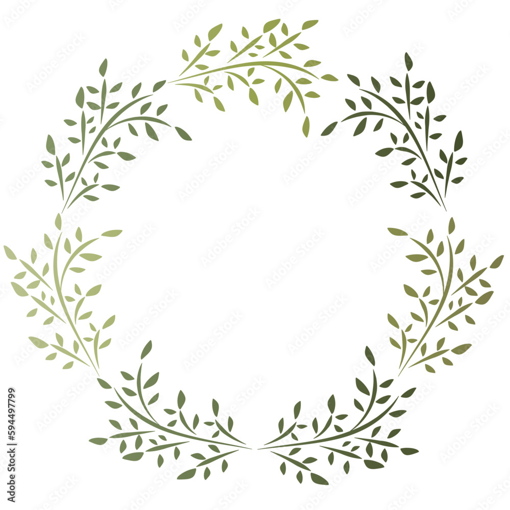 Leaves wreath silhouette Leaves wreath silhouette
