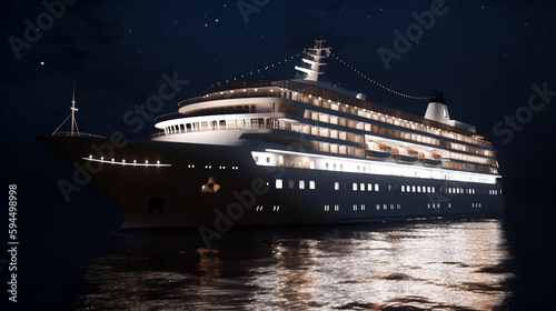 cruise ship at night © Amanda