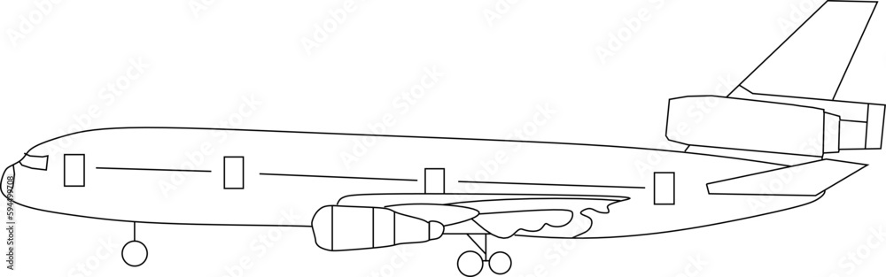 Side patch airplane illustration vector sketch Side patch airplane illustration vector sketch