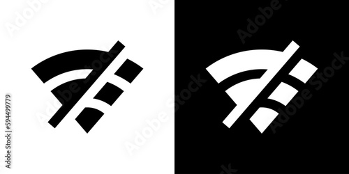 Disconnected wifi icon vector. Failure network concept