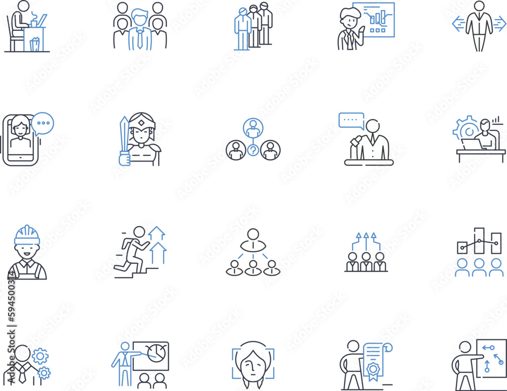 Fraternity line icons collection. Brotherhood, Unity, Loyalty, Tradition, Leadership, Philanthropy, Comradery vector and linear illustration. Nerking,Accountability,Trust outline signs set