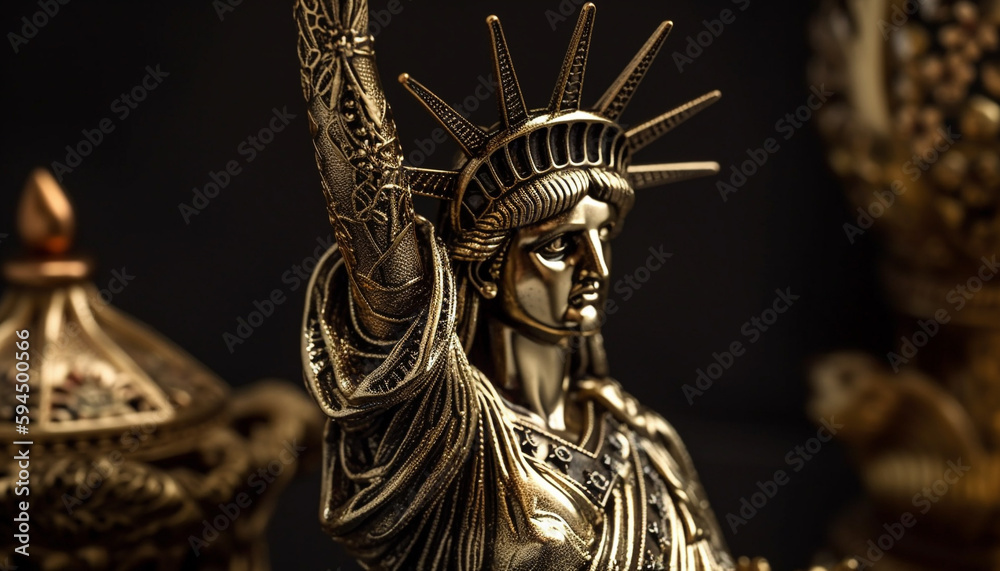 Religious sculpture symbolizes spirituality in famous place generated by AI