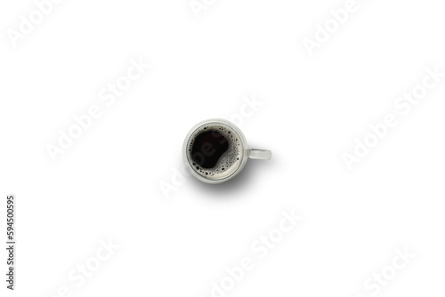 Black coffee in cup isolated on white background. File contains clipping path.
