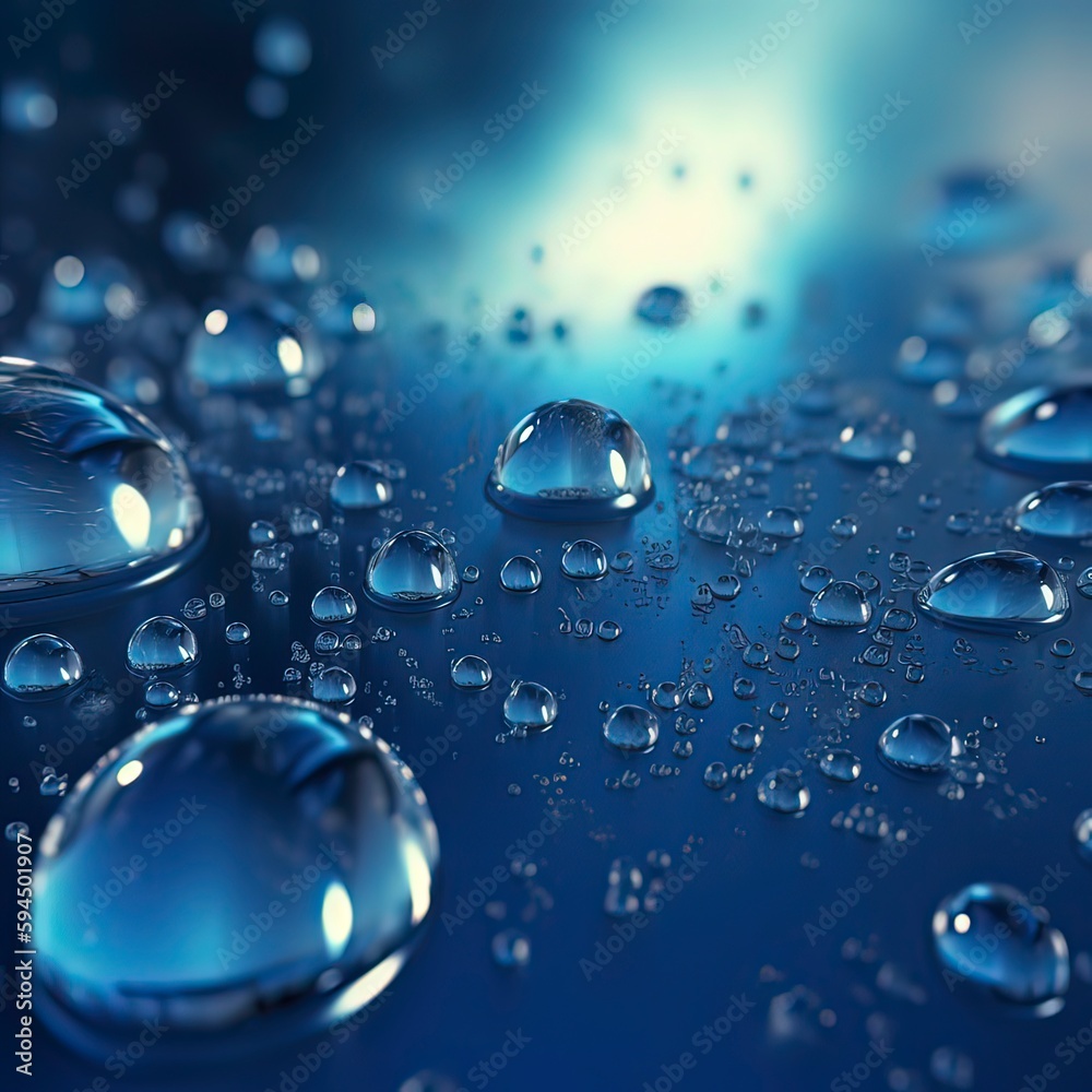Abstract water drop background. Generative ai.