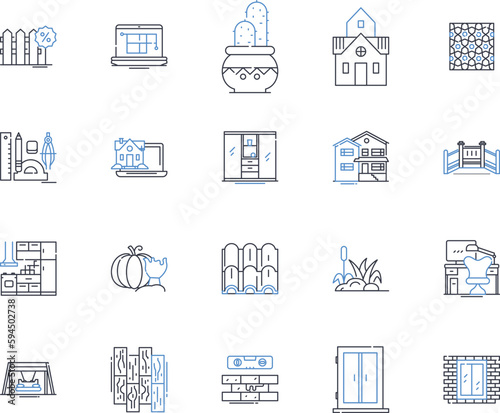 Museum expansion line icons collection. Expansion, Artifacts, Exhibits, Growth, Renovation, Modernization, Innovation vector and linear illustration. Upgrade,Outreach,Expansion plans outline signs set