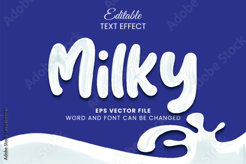 Milky vector text effect