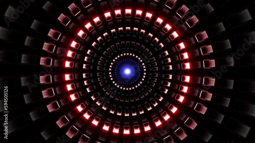 Flickering Circular red and blue lamps