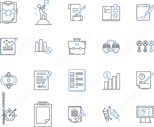 Development line icons collection. Progress, Advancement, Improvement, Growth, Innovation, Evolution, Expansion vector and linear illustration. Transformation,Modernization,Maturation outline signs